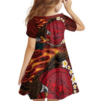 American Samoa Manulele Tausala Nu'uuli Family Matching Summer Maxi Dress and Hawaiian Shirt Tatau Art Pattern with Tropical Plants