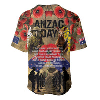 Australia and New Zealand ANZAC Day Baseball Jersey Kangaroo and Kiwi Bird Soldier-Honor and Remember Vintage Style