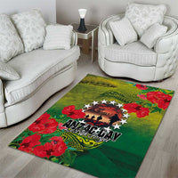 Cook Islands ANDAC Day Area Rug Honor and Remember Soliders-Forever in My Thoughts Grunge Style