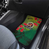 Cook Islands ANDAC Day Car Mats Honor and Remember Soliders-Forever in My Thoughts Grunge Style