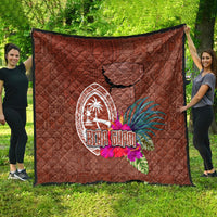 Chamorro Biba Guam Quilt Latte Stone Tribal and Hibiscus Flower Tapa Pattern LT03 - Polynesian Pride