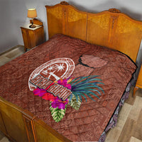 Chamorro Biba Guam Quilt Latte Stone Tribal and Hibiscus Flower Tapa Pattern LT03 - Polynesian Pride