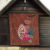 Chamorro Biba Guam Quilt Latte Stone Tribal and Hibiscus Flower Tapa Pattern LT03 - Polynesian Pride