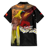 Papua New Guinea Remembrance Day Family Matching Tank Maxi Dress and Hawaiian Shirt Bird of Paradise Plumeria Flower and Polynesian Pattern