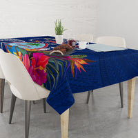 Personalised Guam Liberation Tablecloth Latte Stone and Guahan Seal Jungle Flower