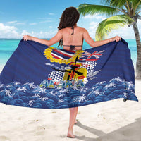 Hawaii King Kamehameha Day Sarong Lei Sea Waves Polynesian Tapa Pattern