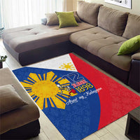 Philippines Independence Day Area Rug Araw ng Kalayaan Polynesian Sun and YAKAN Pattern