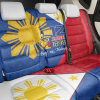 Philippines Independence Day Back Car Seat Cover Araw ng Kalayaan Polynesian Sun and YAKAN Pattern