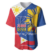 Philippines Independence Day Baseball Jersey Araw ng Kalayaan Polynesian Sun and YAKAN Pattern