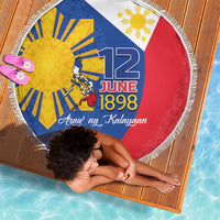 Philippines Independence Day Beach Blanket Araw ng Kalayaan Polynesian Sun and YAKAN Pattern