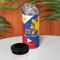 Philippines Independence Day 4 in 1 Can Cooler Tumbler Araw ng Kalayaan Polynesian Sun and YAKAN Pattern
