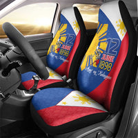 Philippines Independence Day Car Seat Cover Araw ng Kalayaan Polynesian Sun and YAKAN Pattern