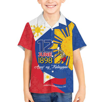 Philippines Independence Day Family Matching Puletasi and Hawaiian Shirt Araw ng Kalayaan Polynesian Sun and YAKAN Pattern