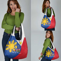 Philippines Independence Day Grocery Bag Araw ng Kalayaan Polynesian Sun and YAKAN Pattern LT03 - Polynesian Pride