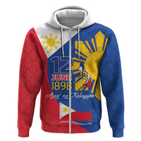 Philippines Independence Day Zip Hoodie Araw ng Kalayaan Polynesian Sun and YAKAN Pattern