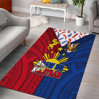 Philippines Independence Day 126th Anniversary Area Rug Polynesian Pattern National Flag Style LT03 - Polynesian Pride