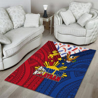 Philippines Independence Day 126th Anniversary Area Rug Polynesian Pattern National Flag Style LT03 - Polynesian Pride