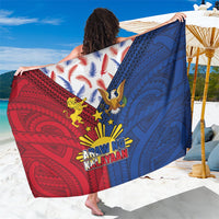 Philippines Independence Day 126th Anniversary Sarong Polynesian Pattern National Flag Style LT03 One Size 44 x 66 inches Red - Polynesian Pride