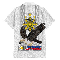 Philippines Eagle Week Family Matching Off Shoulder Short Dress and Hawaiian Shirt Polynesian Pattern Barong Style LT03 - Polynesian Pride
