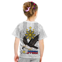 Philippines Eagle Week Kid T Shirt Polynesian Pattern Barong Style LT03 - Polynesian Pride
