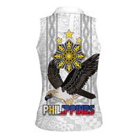 Philippines Eagle Week Women Sleeveless Polo Shirt Polynesian Pattern Barong Style LT03 - Polynesian Pride