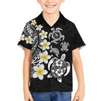 Hawaiian Plumeria Turtles Family Matching Off Shoulder Maxi Dress and Hawaiian Shirt Polynesian Art Tattoo