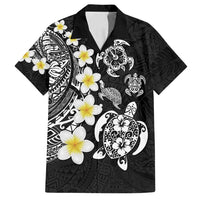 Hawaiian Plumeria Turtles Family Matching Puletasi and Hawaiian Shirt Polynesian Art Tattoo