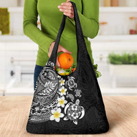 Hawaiian Plumeria Turtles Grocery Bag Polynesian Art Tattoo