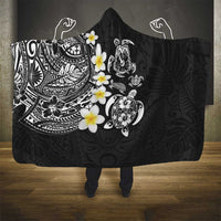 Hawaiian Plumeria Turtles Hooded Blanket Polynesian Art Tattoo LT03 - Polynesian Pride