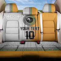 Custom Fiji and Australia Rugby Back Car Seat Cover Aboriginal and Fijian Masi Pattern LT03 One Size White - Polynesian Pride
