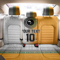 Custom Fiji and Australia Rugby Back Car Seat Cover Aboriginal and Fijian Masi Pattern LT03 - Polynesian Pride