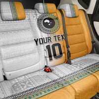 Custom Fiji and Australia Rugby Back Car Seat Cover Aboriginal and Fijian Masi Pattern LT03 - Polynesian Pride