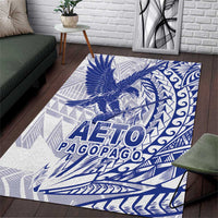 Samoa Pago Pago Aeto Area Rug Wingstyle Blue-White Color - Polynesian Pride