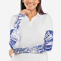 Samoa Pago Pago Aeto Arm Sleeves Wingstyle Blue-White Color - Polynesian Pride