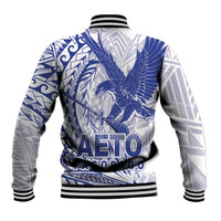 Samoa Pago Pago Aeto Baseball Jacket Wingstyle Blue-White Color - Polynesian Pride