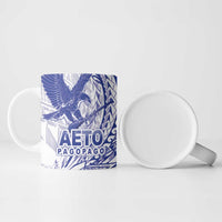 Samoa Pago Pago Aeto Ceramic Mug Wingstyle Blue-White Color - Polynesian Pride