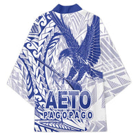 Samoa Pago Pago Aeto Kimono Wingstyle Blue-White Color - Polynesian Pride