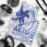 Samoa Pago Pago Aeto Men Tank Top Wingstyle Blue-White Color - Polynesian Pride