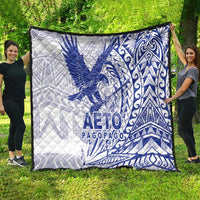 Samoa Pago Pago Aeto Quilt Wingstyle Blue-White Color - Polynesian Pride