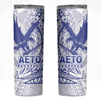 Samoa Pago Pago Aeto Skinny Tumbler Wingstyle Blue-White Color - Polynesian Pride