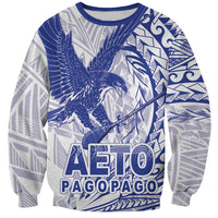 Samoa Pago Pago Aeto Sweatshirt Wingstyle Blue-White Color - Polynesian Pride