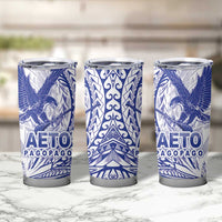 Samoa Pago Pago Aeto Tumbler Cup Wingstyle Blue-White Color - Polynesian Pride