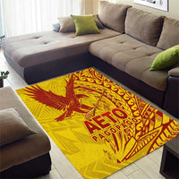 Samoa Pago Pago Aeto Area Rug Wingstyle Red-Gold Color - Polynesian Pride