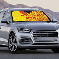 Samoa Pago Pago Aeto Auto Sun Shade Wingstyle Red-Gold Color - Polynesian Pride