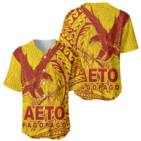 Samoa Pago Pago Aeto Baseball Jersey Wingstyle Red-Gold Color - Polynesian Pride