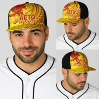American Samoa Pago Pago Aeto Baseball Net Cap Wingstyle Red-Gold Color - Polynesian Pride