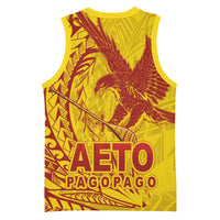 Samoa Pago Pago Aeto Basketball Jersey Wingstyle Red-Gold Color - Polynesian Pride