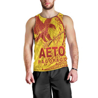 Samoa Pago Pago Aeto Men Tank Top Wingstyle Red-Gold Color - Polynesian Pride