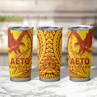 American Samoa Pago Pago Aeto Tumbler Cup Wingstyle Red-Gold Color LT03 - Polynesian Pride