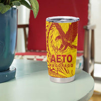 American Samoa Pago Pago Aeto Tumbler Cup Wingstyle Red-Gold Color LT03 - Polynesian Pride